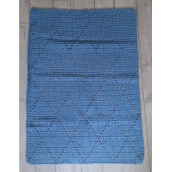 Deken diamantjes blauw