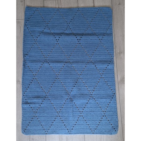 Deken diamantjes blauw
